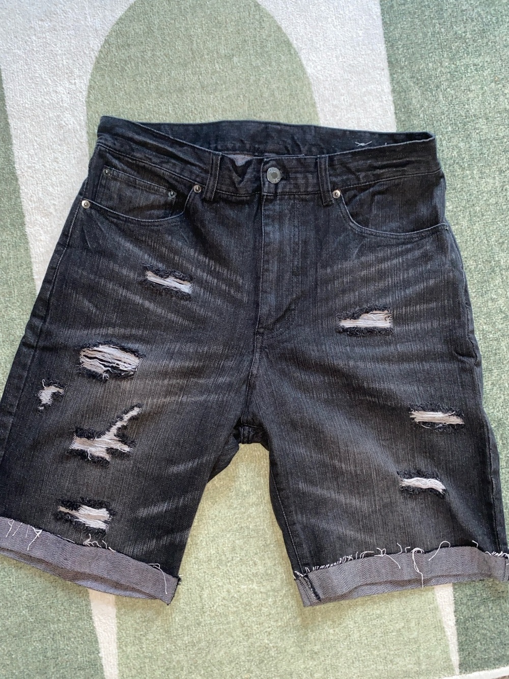 CSG Black Denim Shorts
